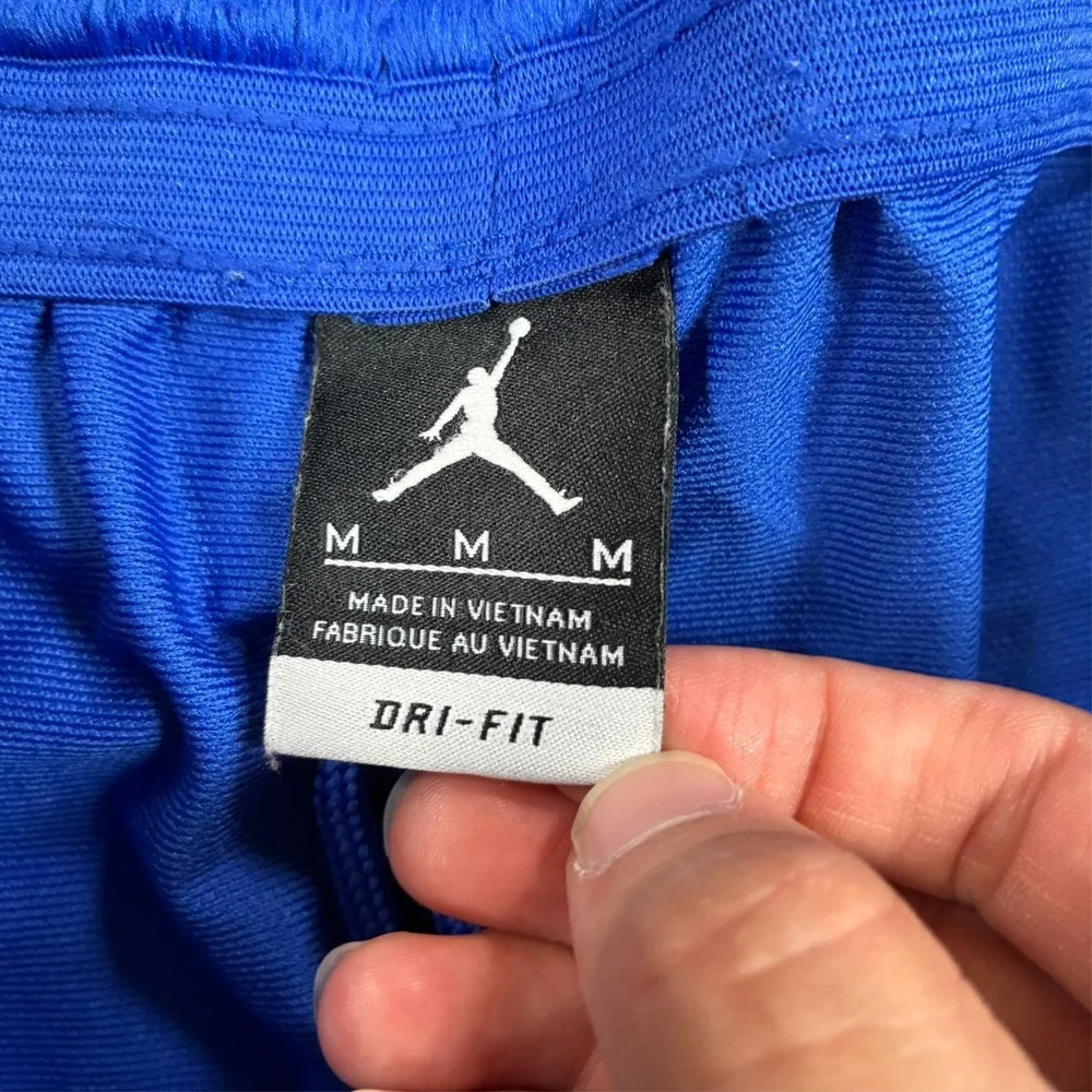 Jordan Dri-Fit Mens Blue Athletic Track Pants Size M Basketball Pull On